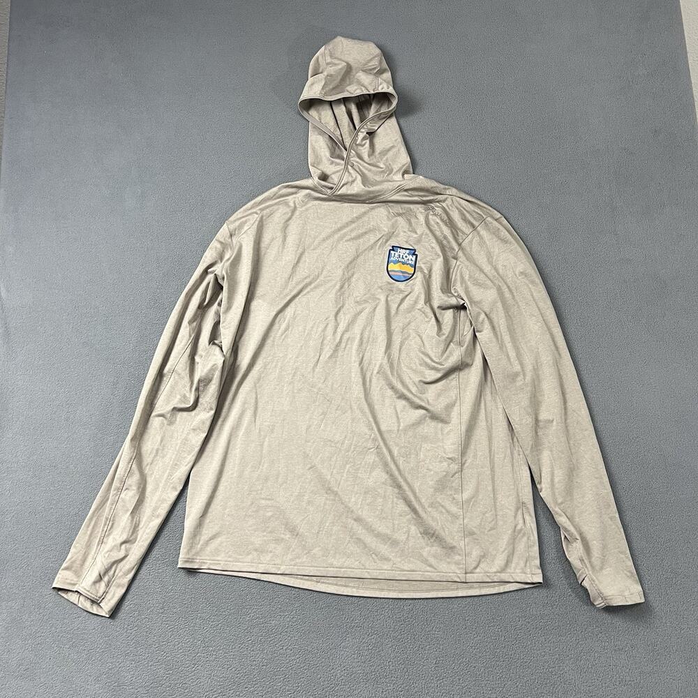 Simms Hoodie Mens Medium Beige Solarflex Lightweight Fishing Pullover